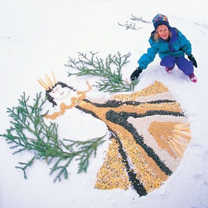 Photo : https://www.redtedart.com/wp-content/uploads/2014/12/snow-day-activities-bird-seed-snow-art.jpg