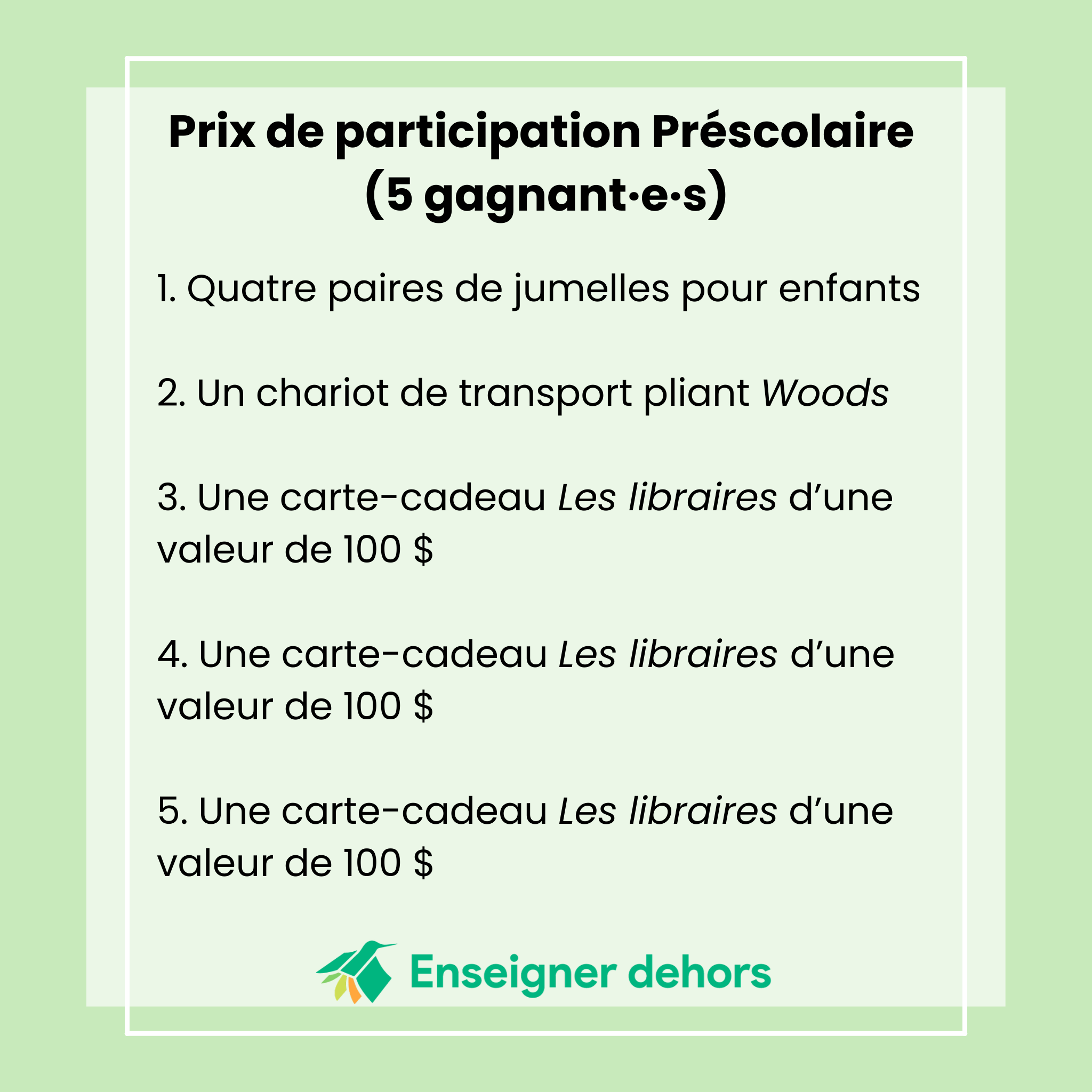 Enseigner dehors